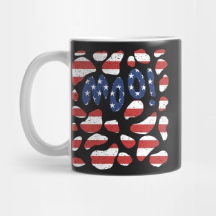 Red White And Moo Cow Funny 4th July Patriotic 2021 Mug